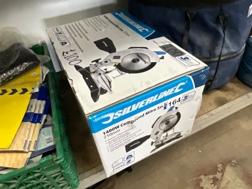 UNUSED SILVERLINE 240V 210mm COMPOUND MITRE SAW