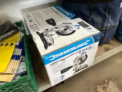 UNUSED SILVERLINE 240V 210mm COMPOUND MITRE SAW