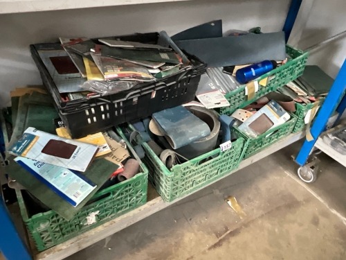 SHELF LOT TO INC. APPROX 6No. BUNDLES OF ASSORTED SAND PAPER