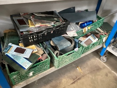 SHELF LOT TO INC. APPROX 6No. BUNDLES OF ASSORTED SAND PAPER