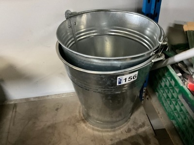 2No. UNUSED GALVANISDED BUCKETS