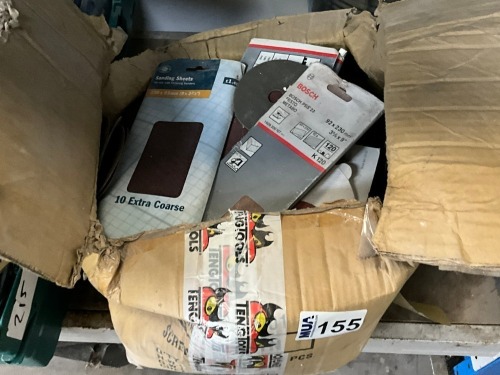 BOX LOT TO INC. ASSORTED SAND PAPERS