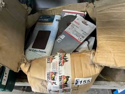 BOX LOT TO INC. ASSORTED SAND PAPERS