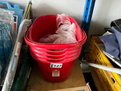 4No. UNUSED PLASTIC MOP BUCKETS