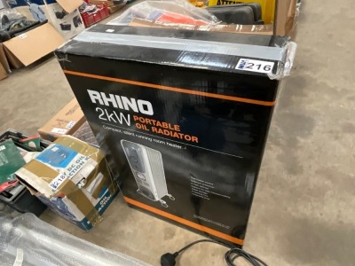 UNUSED RHINO PORTABLE OIL RADIATOR
