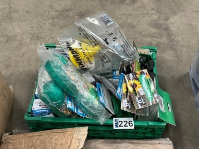 LOT BUNDLE TO INC. BICYCLE TUBES, MOUSE TRAPS, FLOWERBED NETS