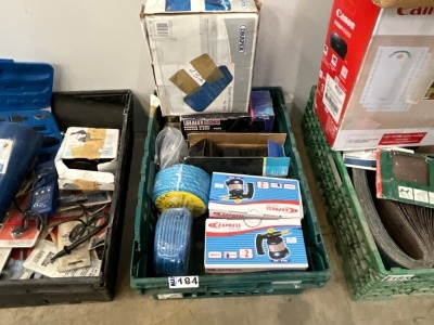 LOT BUNDLE TO INC. ROPE, BLOW TORCHES, AIR BED, RUBBER WHEEL CHOCKES