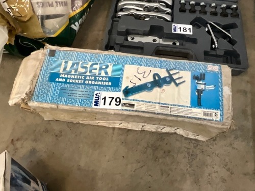 UNUSED LASER MAGNETIC AIR TOOL & SOCKET ORGANISER