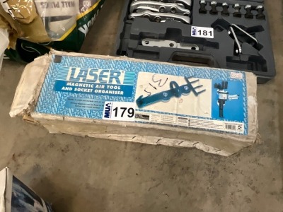 UNUSED LASER MAGNETIC AIR TOOL & SOCKET ORGANISER