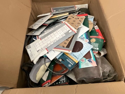 BOX LOT TO INC. ASSORTED SAND PAPER