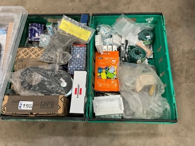 2No. LOT BUNDLE TO INC. ELECTRICAL EQUIPMENT FIXINGS, NAILS, SCREWS