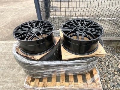 6No. ALLOY RIMS & 4 TYRES 255/353 R20