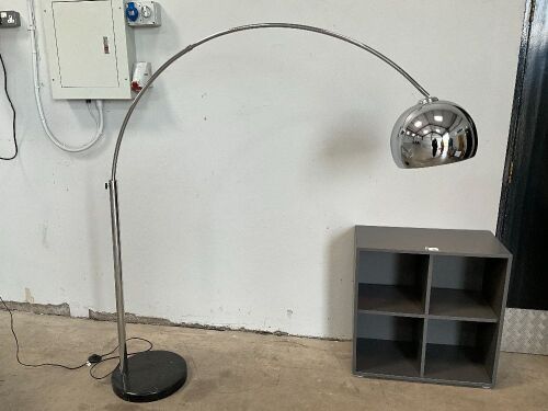 MODERN CHROME ARC FLOOR LAMP