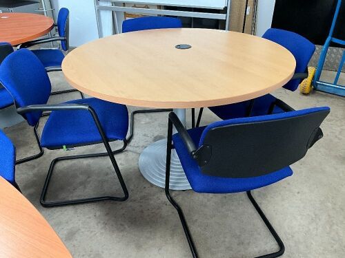 1200mm 4 SEATER ROUND MEETING TABLE