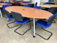 2400mm 6 SEATER OVAL MEETING TABLE