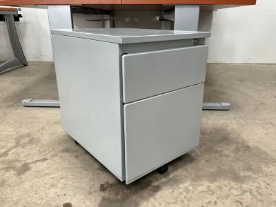 STEEL TWO DRAWER PEDESTAL