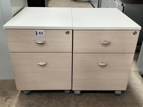 2No. LAS TWO DRAWER PEDESTALS