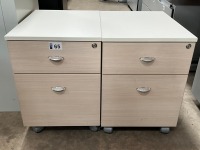 2No. LAS TWO DRAWER PEDESTALS