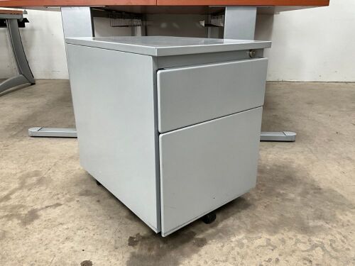 STEEL TWO DRAWER PEDESTAL