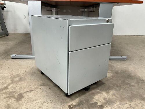 STEEL TWO DRAWER PEDESTAL