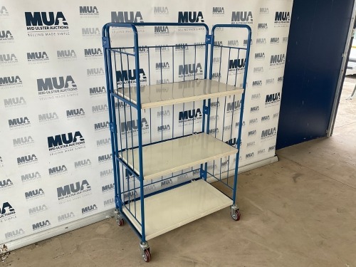 THREE TIER METAL MOBILE TROLLEY