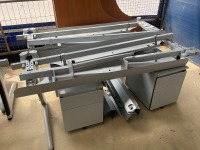 UNASSEMBLED 7200mm 4 PERSON BENCH DESK WITH 4No. STEEL TWO DRAWER PEDESTALS - 2