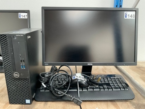 DELL OPTIPLEX 3060 SFF DESKTOP WORKSTATION & BENQ GW2270 HDMI LCD MONITOR
