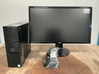 DELL OPTIPLEX 3070 SFF DESKTOP WORKSTATION & BENQ GL2460-B LCD MONITOR 