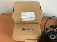 2No. JABRA PRO 920 WIRELESS HEADSETS & 2No. YEALINK EH536 WIRELESS HEADSET ADAPTORS - 3
