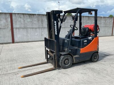 DOOSAN 18 1.8 TON GAS FORKLIFT