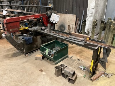 BOMAR STG260GM 3 PHASE BANDSAW & ROLLER TABLE