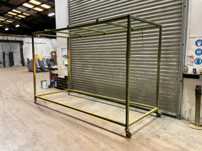 APPROX. 3850mm x 1500mm x 2400mm DOUBLE MOBILE DRYING RACK