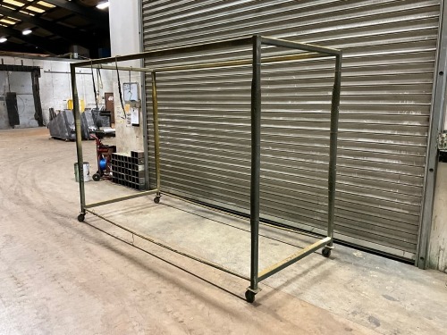 APPROX. 3100mm x 1300mm x 2140mm DOUBLE MOBILE DRYING RACK