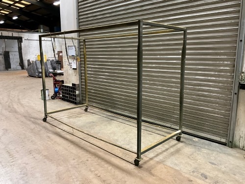 APPROX. 3100mm x 1300mm x 2140mm DOUBLE MOBILE DRYING RACK