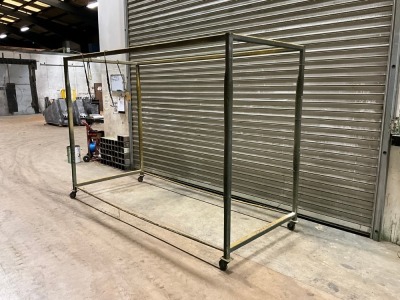 APPROX. 3100mm x 1300mm x 2140mm DOUBLE MOBILE DRYING RACK