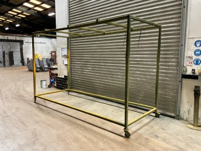 APPROX. 3850mm x 1500mm x 2400mm DOUBLE MOBILE DRYING RACK