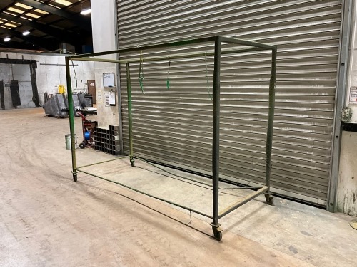 APPROX. 3750mm x 1300mm x 2140mm DOUBLE MOBILE DRYING RACK
