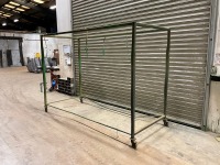APPROX. 3750mm x 1300mm x 2140mm DOUBLE MOBILE DRYING RACK