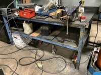 APPROX. 1800mm x 870mm x 800mm METAL WORKBENCH & VICE - 2