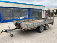 APPROX. 12ft X 6ft7" TWIN AXLE PLANT TRAILER - 3