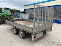 APPROX. 12ft X 6ft7" TWIN AXLE PLANT TRAILER - 6