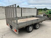 APPROX. 12ft X 6ft7" TWIN AXLE PLANT TRAILER - 8
