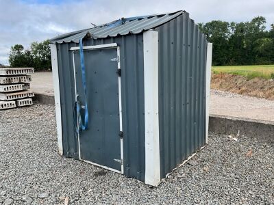 APPROX. 7ft X 7ft X 8ft STEEL FRAME GARDEN SHED