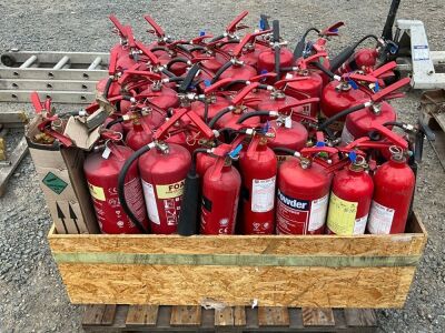 LOT TO INC. APPROX. 40No. ASSORTED FIRE EXTINGUISHERS