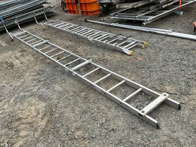 16 TREAD ALUMINIUM SINGLE ROOF LADDER