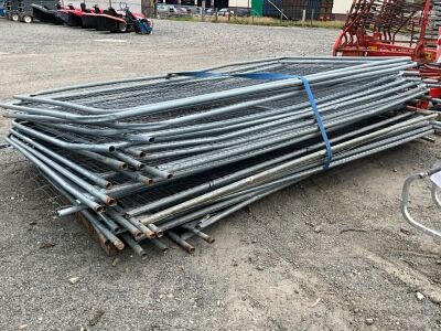 APPROX 25No. GALVANISED TEMPORARY FENCING PANELS