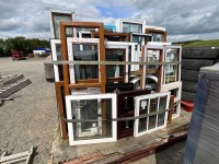 METAL STILLAGE TO INC. ASSORTED PVC WINDOWS