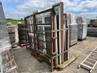 METAL STILLAGE TO INC. ASSORTED PVC WINDOWS - 2
