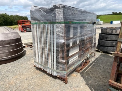 METAL STILLAGE TO INC. ASSORTED PVC DOOR PANELS