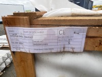 30No. UNUSED SILVER GRANITE KERBS 900mm x 100mm x 180mm - 6